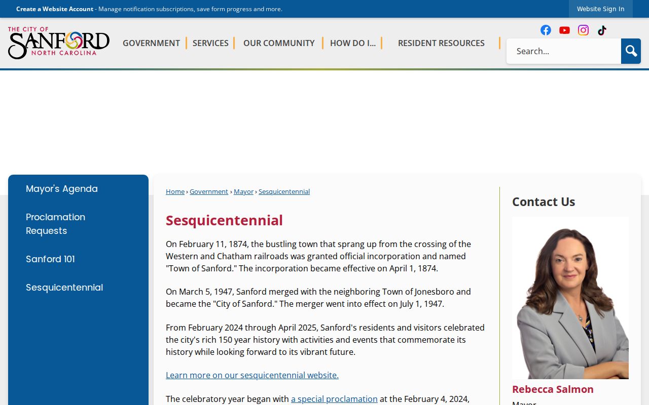 Sanford people search incorporation and Jonesboro record dates
