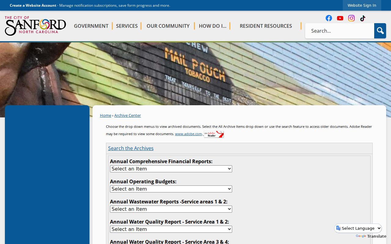 Sanford public records archive keyword and date search